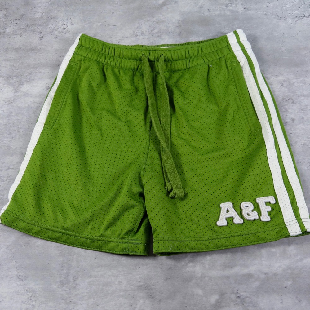y2k abercrombie & fitch mesh shorts green mens small